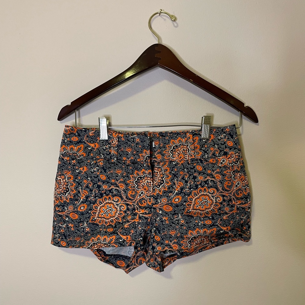 Ann Taylor Navy Blue Orange Shorts